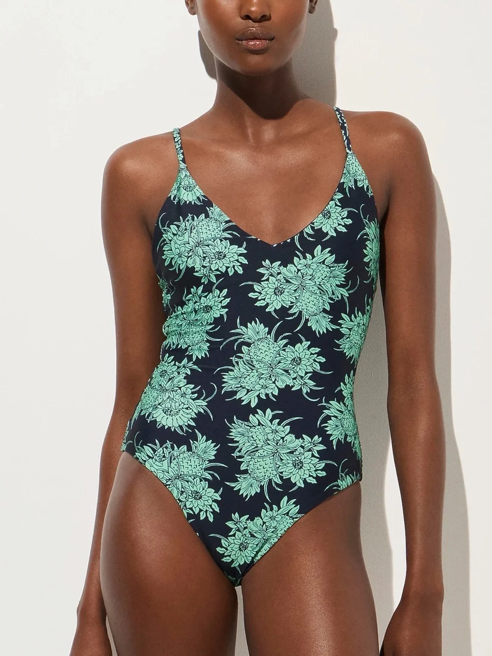 J. crew Lana classic sculpt one piece swimsuit pineapple